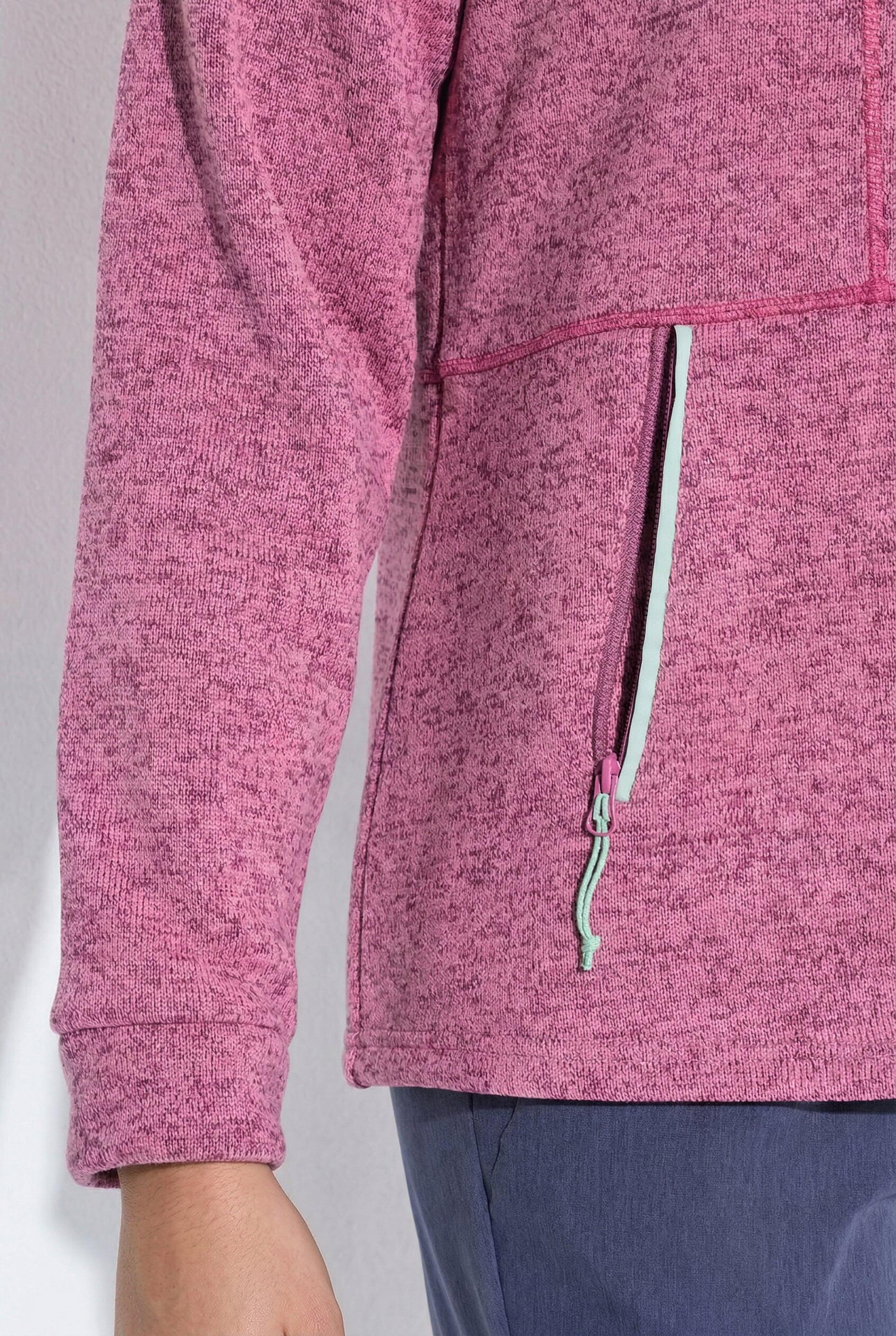 Femme Veste en maille polaire capuche et fermeture à glissière à double sens 5/7