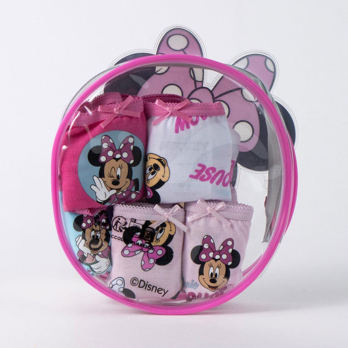 Completo intimo di Minnie Mouse in cotone per bambine con trousse rotonda 7/7