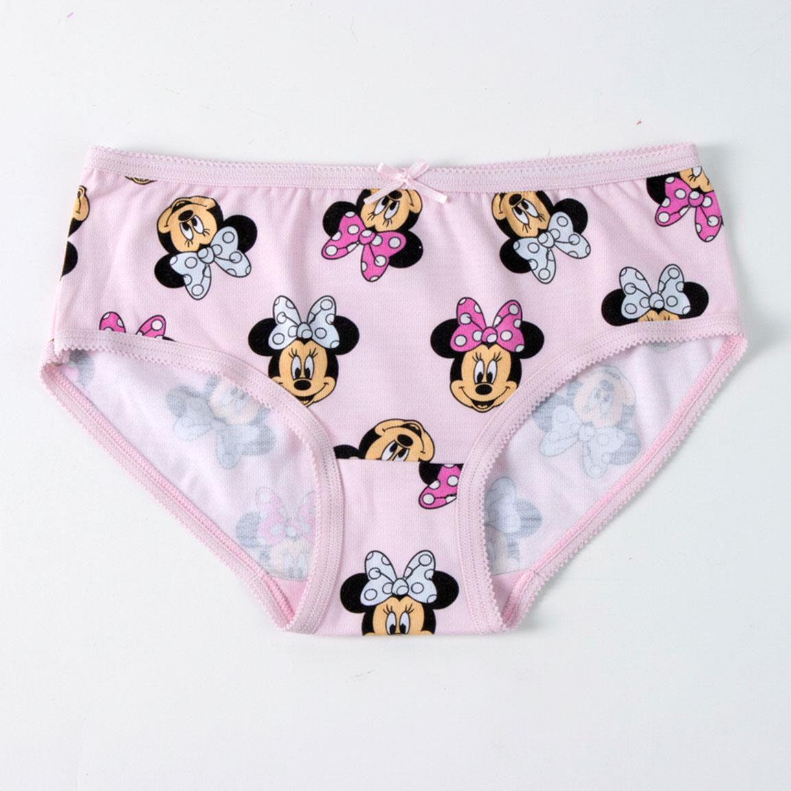 Completo intimo di Minnie Mouse in cotone per bambine con trousse rotonda 6/7