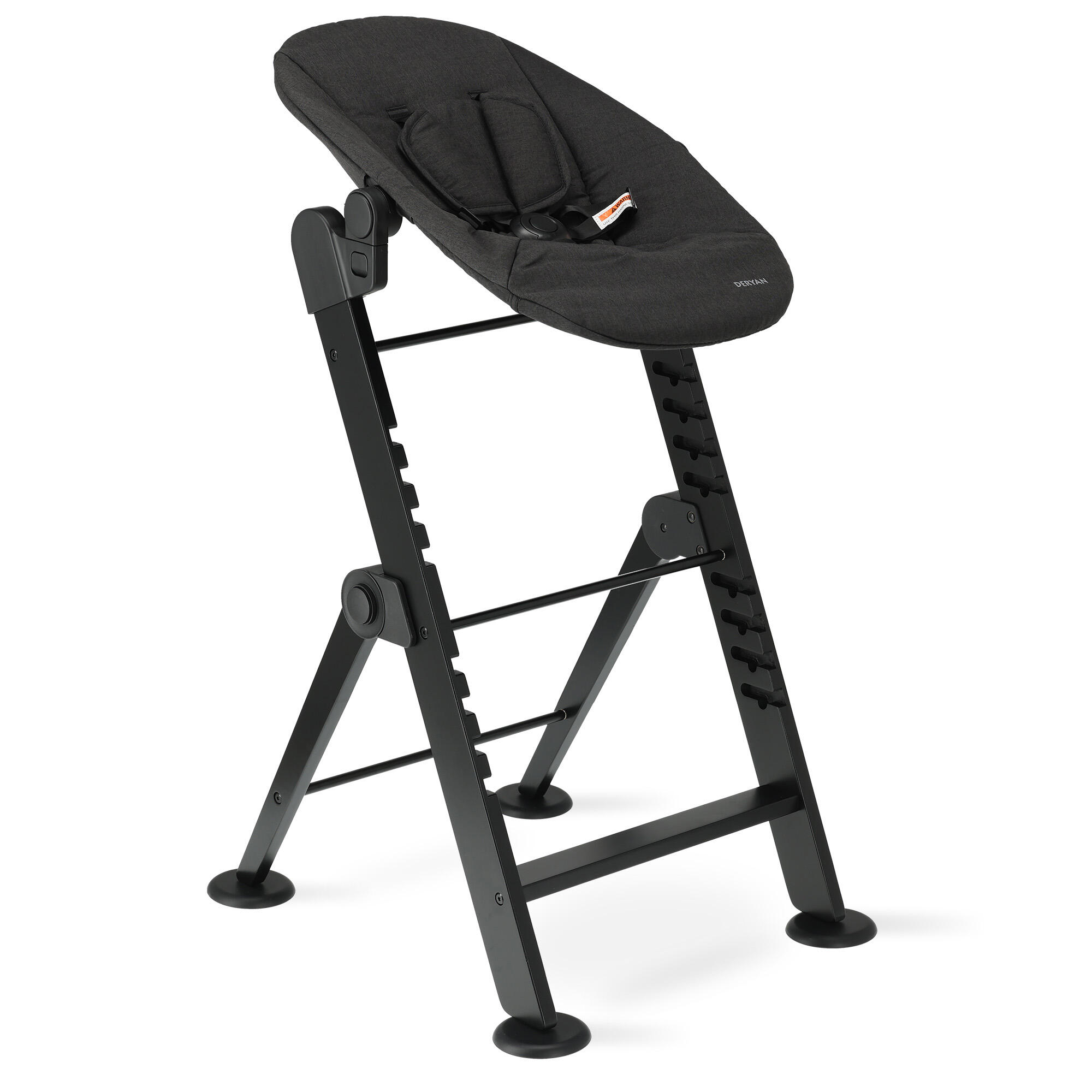 Seggiolone Odin Luxe con Sdraietta - Nero/Grigio Scuro 2/9