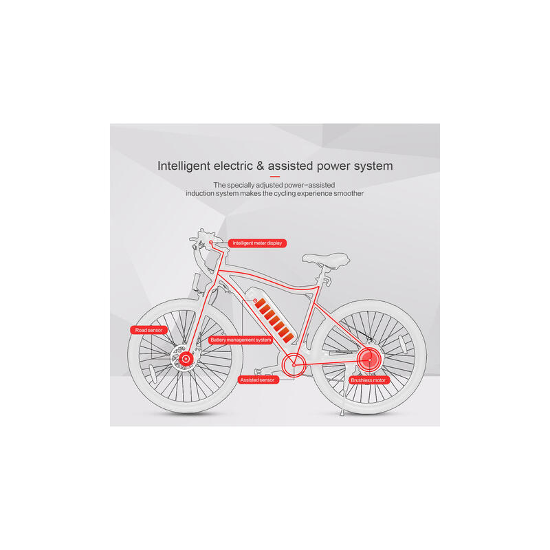 SY26-II bicicletă electrică pentru adulți, baterie 36V 13Ah, roți 26".