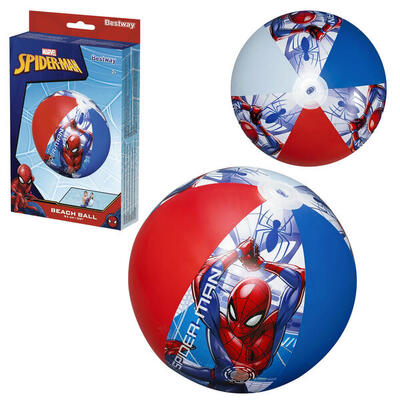 BESTWAY Palla da Spiaggia Gonfiabile Spider-Man 51 cm – Palla Marvel