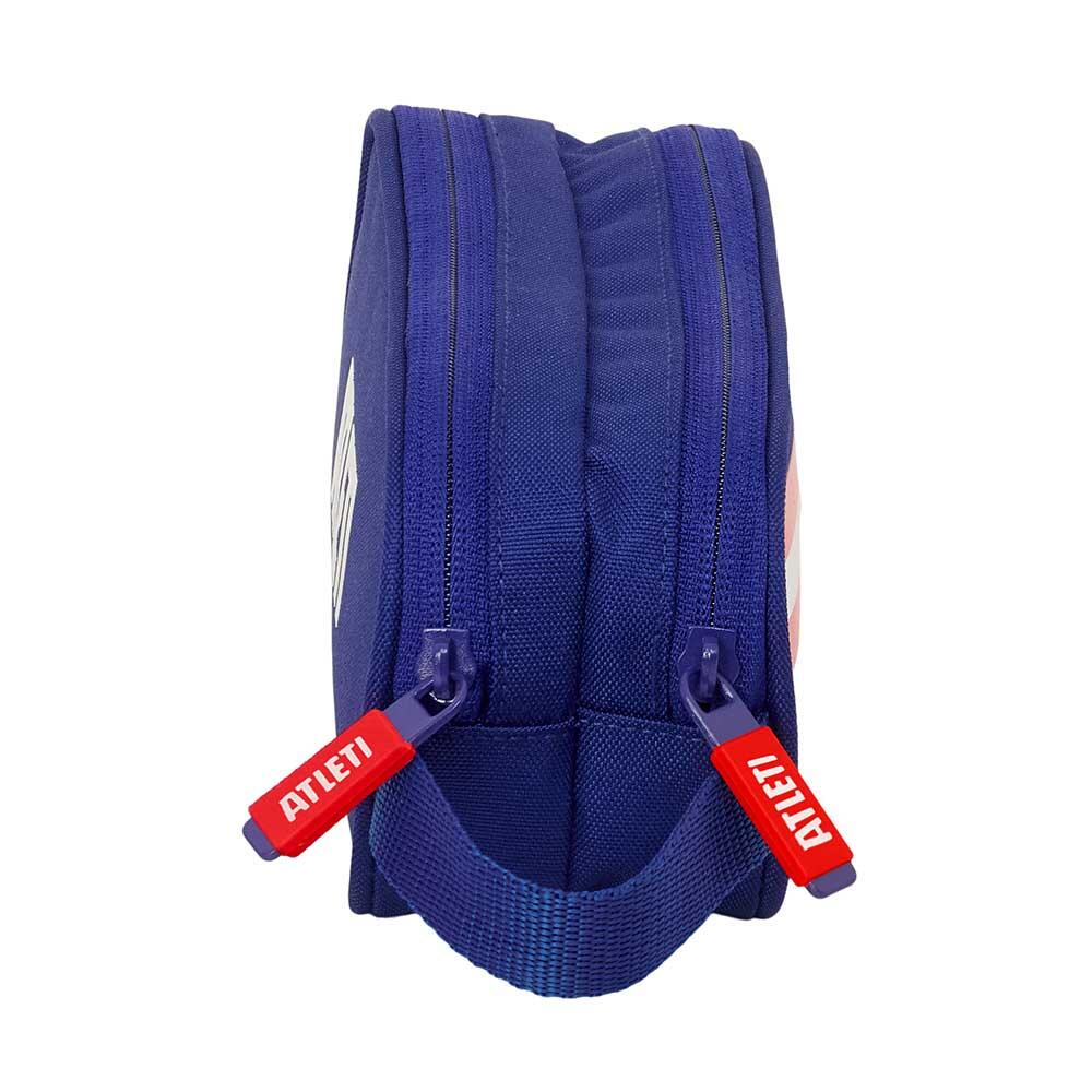 Trousse triple pour enfants Atlético de Madrid avec fermetures éclair, bleu 3/3