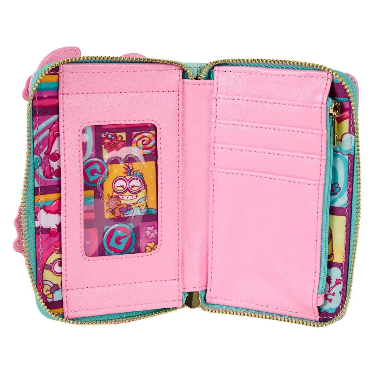 Portefeuille adulte Minions Licorne duveteuse avec fermeture éclair 15,2 x 10,2 5/6