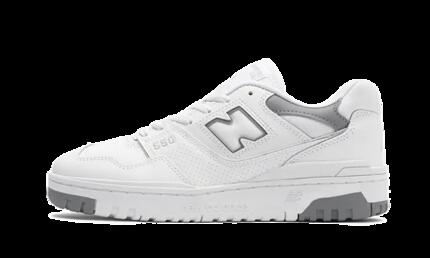 Chaussures - loisir - cuir basses - new balance 550 - blanc/gris