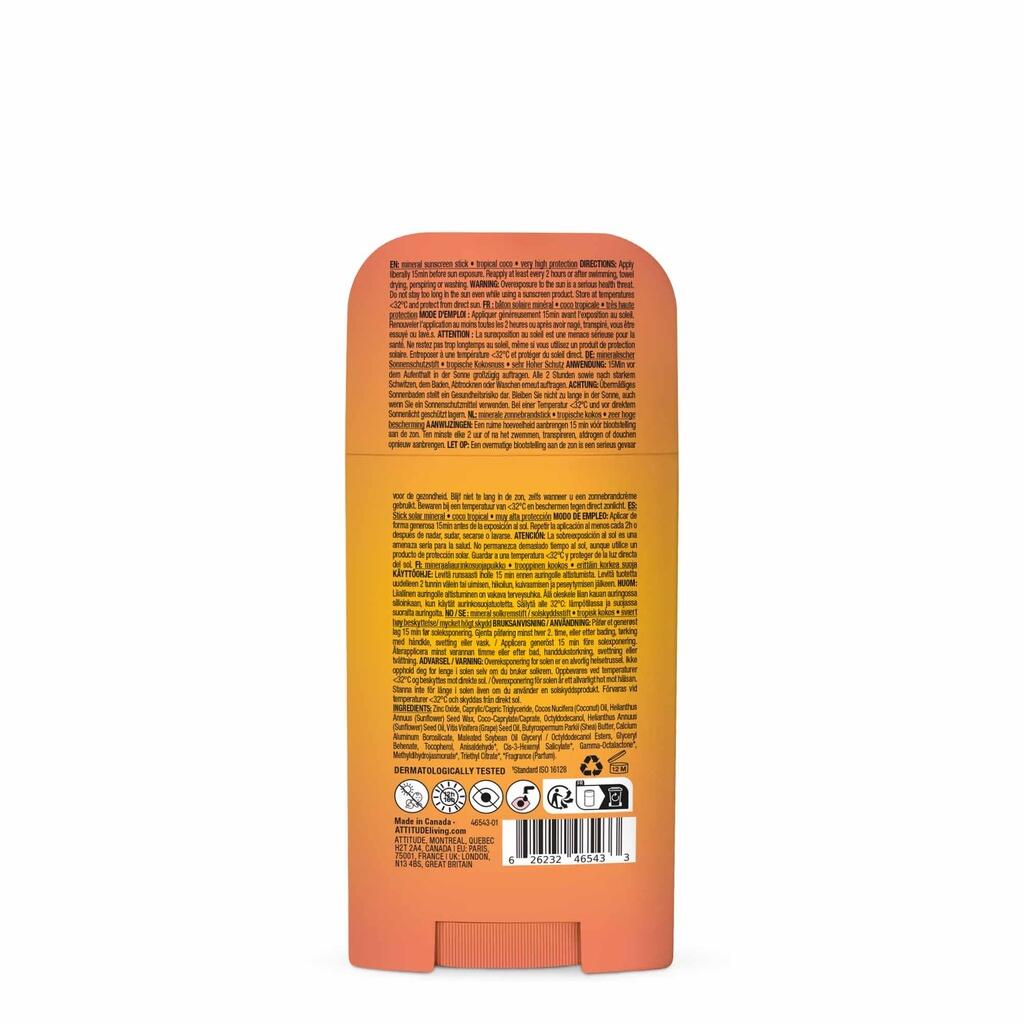 Stick solaire minéral visage & corps FPS 50 coco tropical 2/3