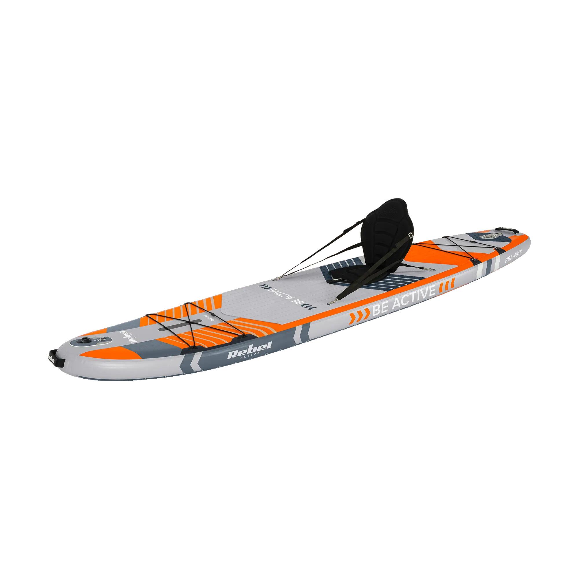 Set placa gonflabila Rebel RBA-4518-OR, stand up paddle (Portocaliu) 3/7