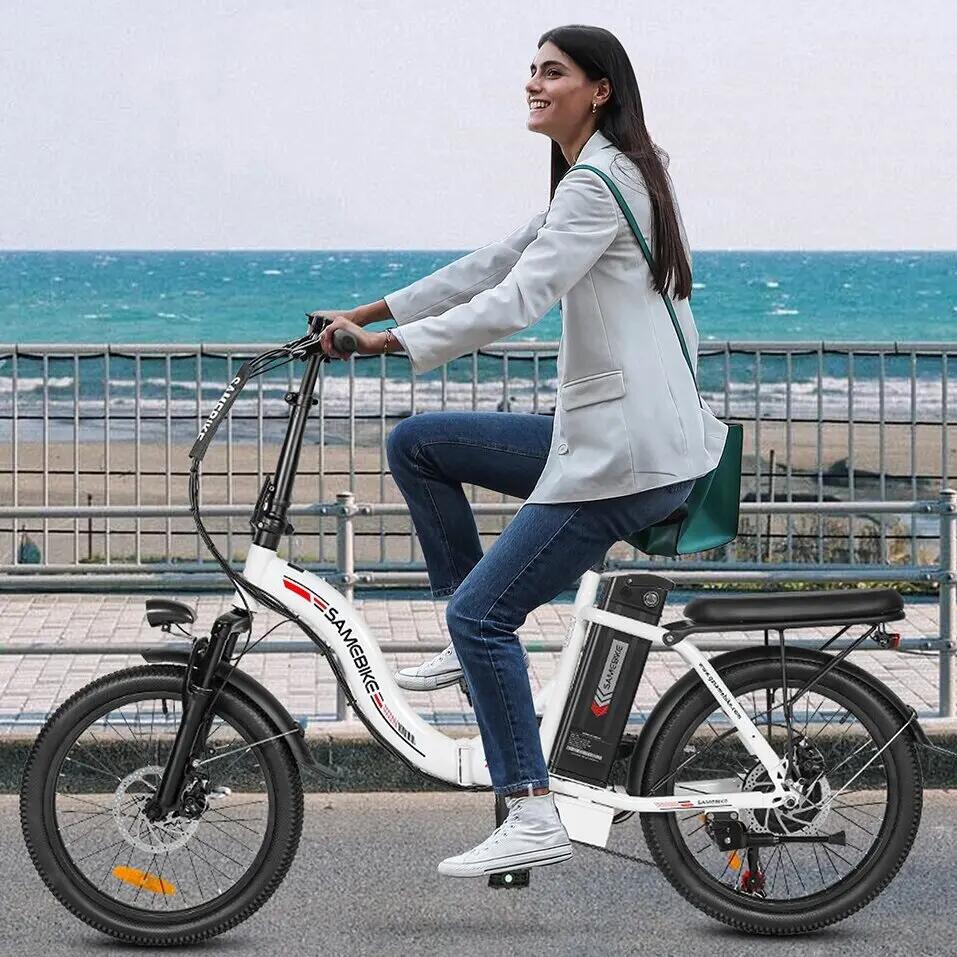 Bicicleta elétrica adulta CY20, bateria 36V 12Ah, pneus 20". 8/8