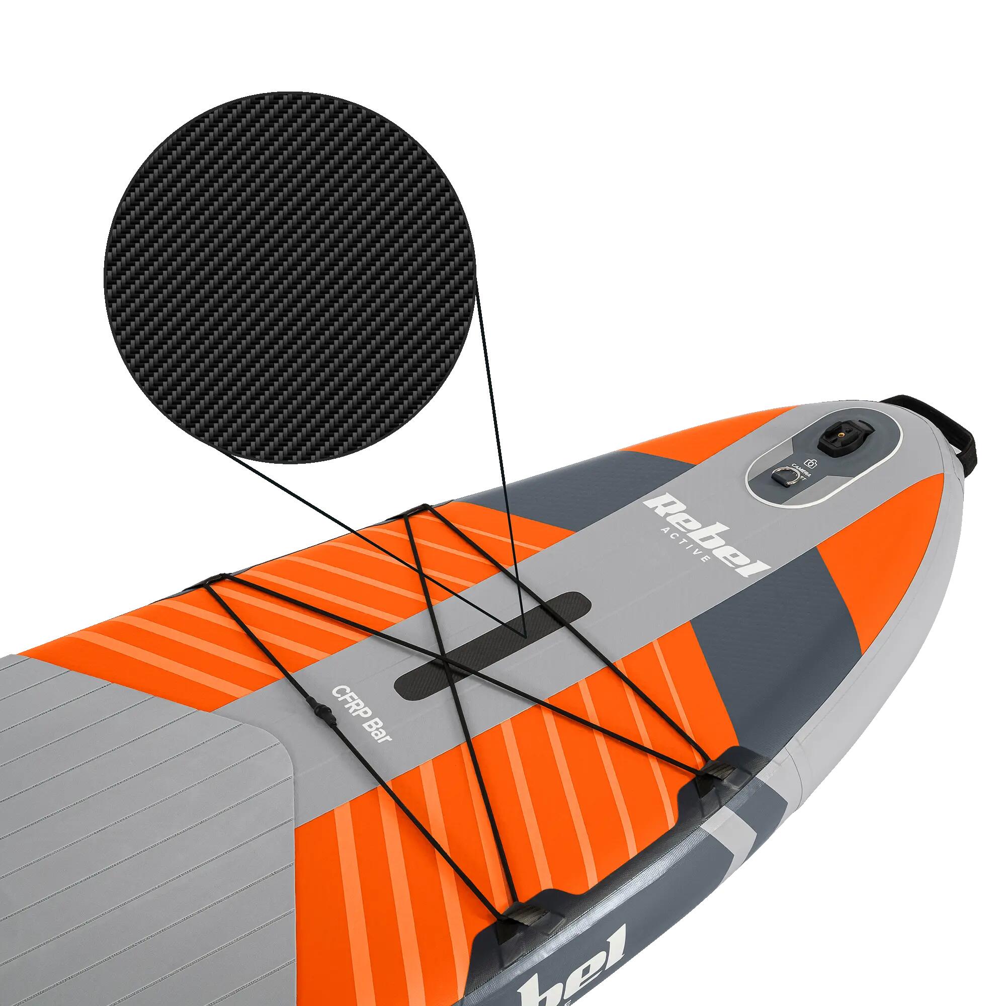 Set placa gonflabila Rebel RBA-4518-OR, stand up paddle (Portocaliu) 4/7