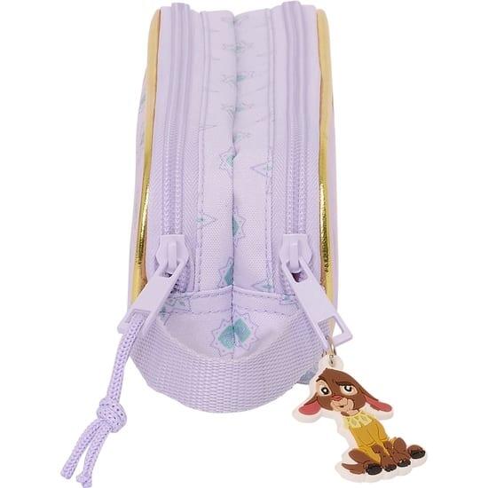 Portatodo Doble Infantil Wish de Poliéster con 2 Cremalleras Lila 3/3