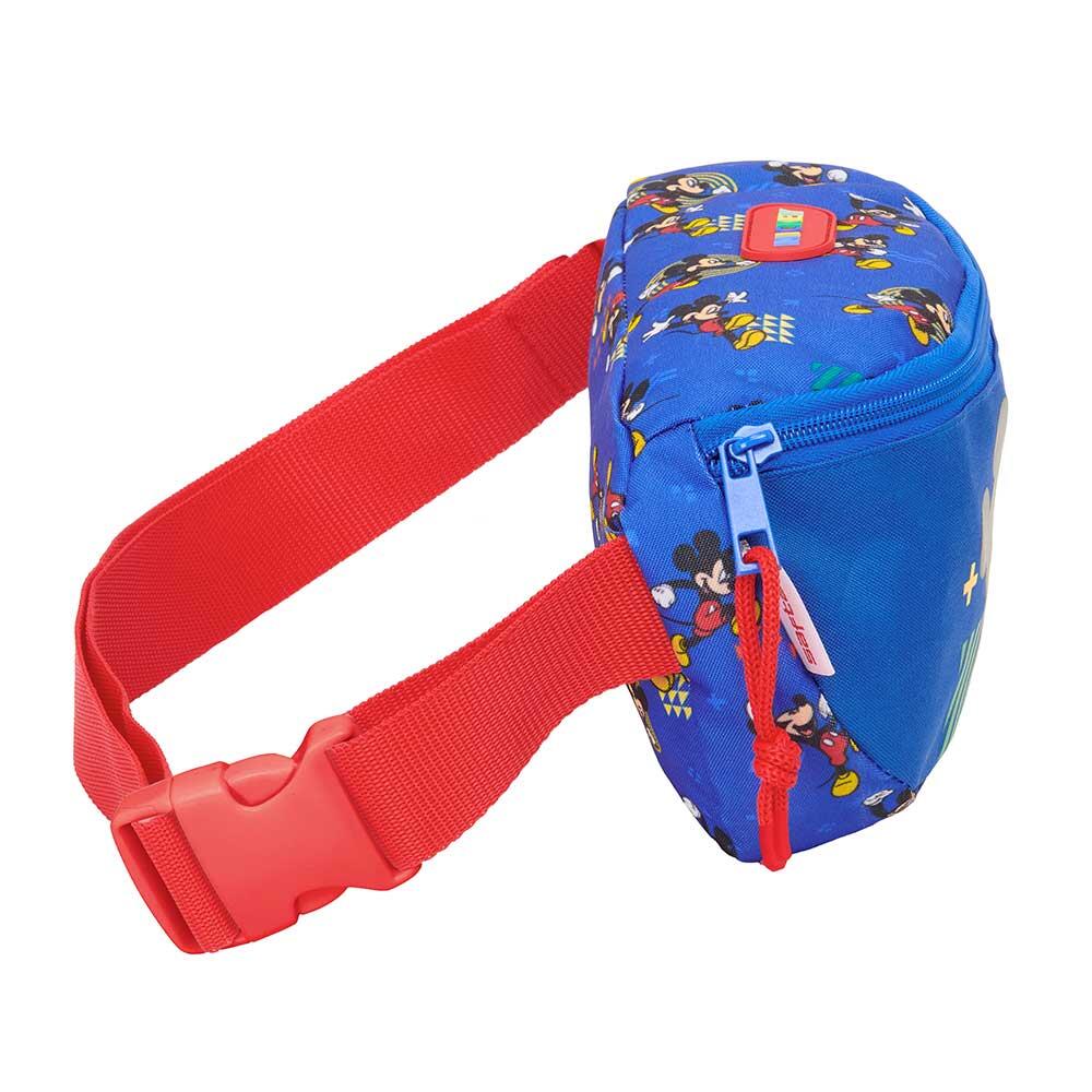 Banane enfant Mickey Mouse en polyester avec fermeture bleu et rouge 3/3