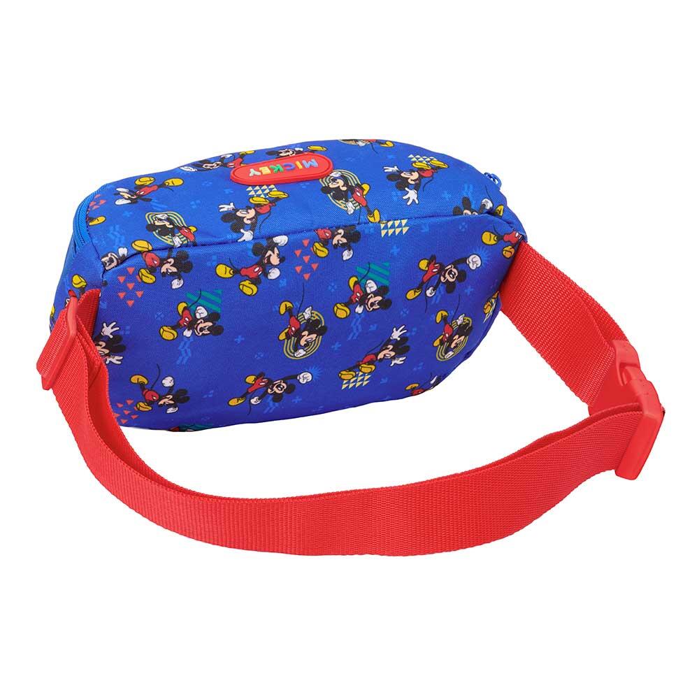 Banane enfant Mickey Mouse en polyester avec fermeture bleu et rouge 2/3