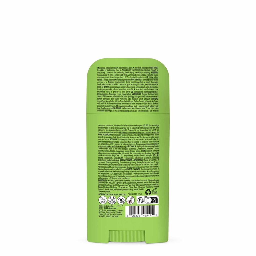 Protetor solar mineral em stick rosto e corpo criança FPS 50 melancia coqueiro 2/3
