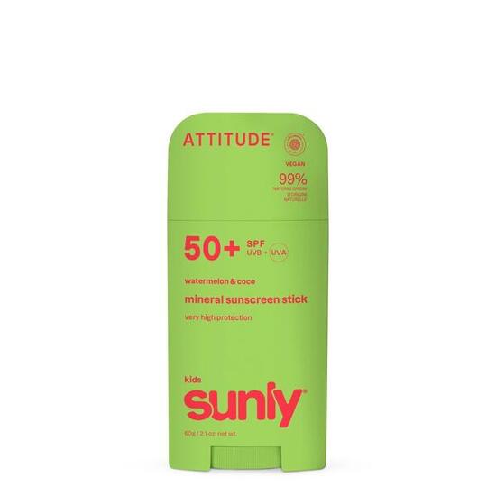 Stick solaire minéral visage & corps enfant FPS 50 pastèque coco