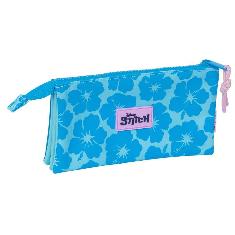 Astuccio per bambini Stitch con accessori, 2 scomparti, in poliestere, blu 2/3