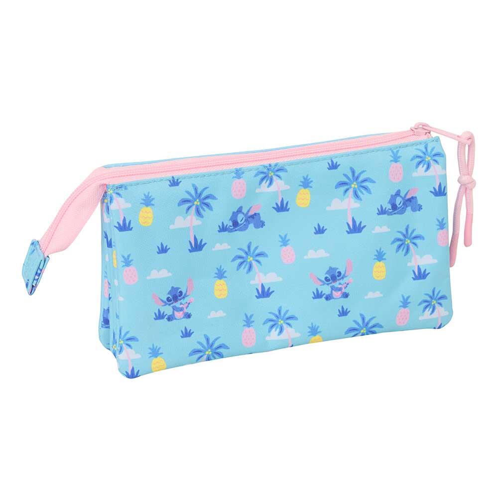 Astuccio Stitch Waves a tre scomparti con cerniera per bambini - Blu 2/3