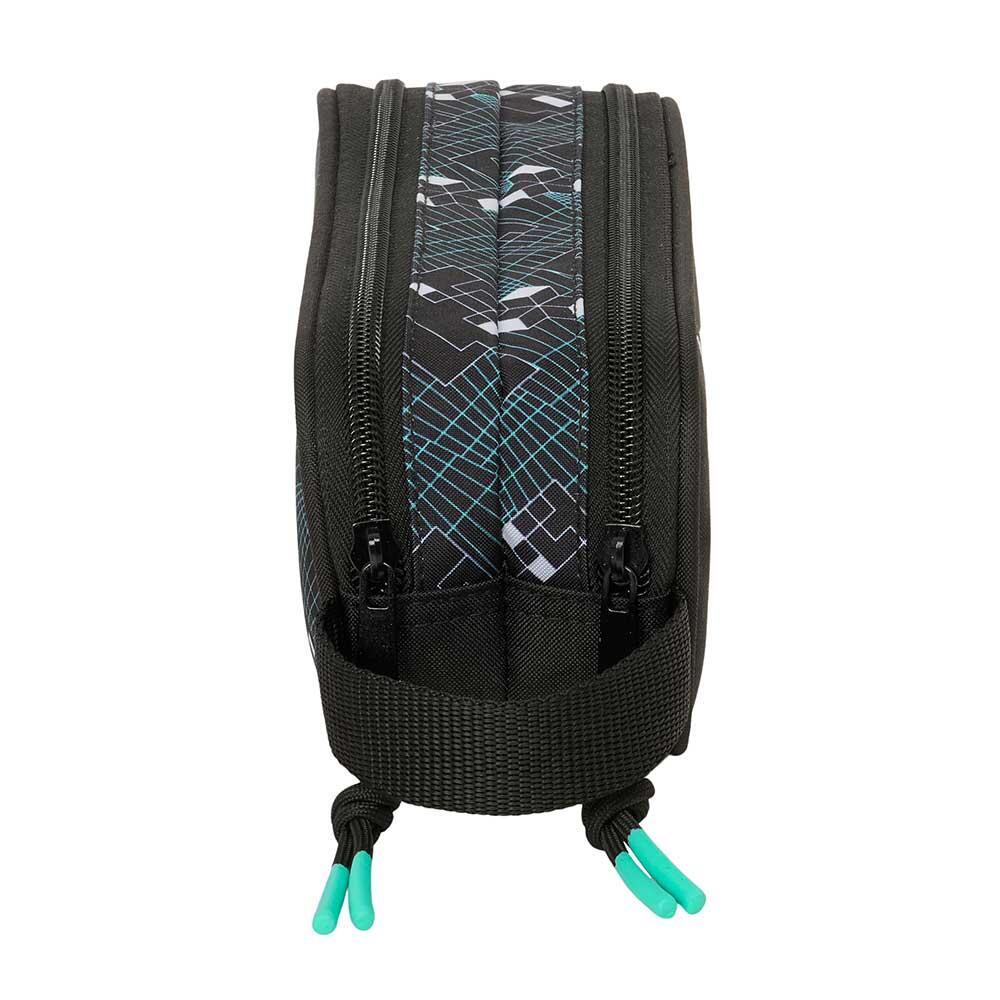 Astuccio doppio Minecraft per bambini con cerniere e maniglia - Nero 3/3