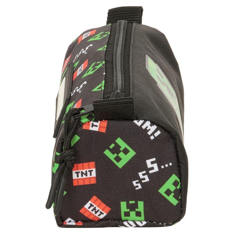 Astuccio per bambini Minecraft in poliestere con cerniera e 1 scomparto, nero 3/3