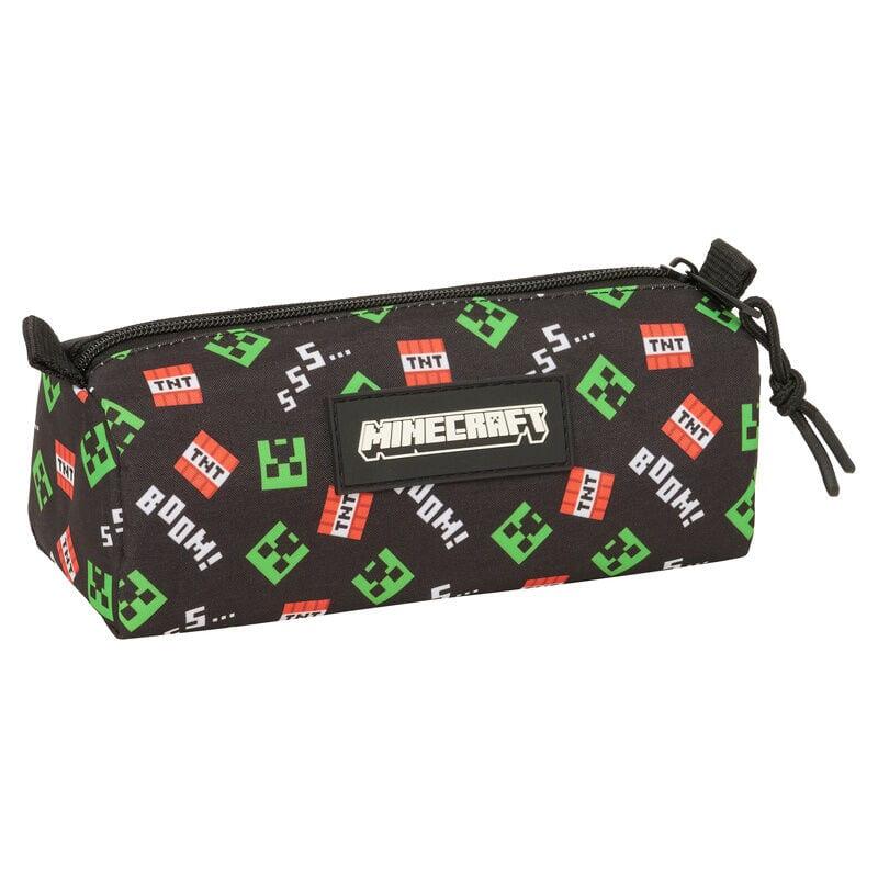Astuccio per bambini Minecraft in poliestere con cerniera e 1 scomparto, nero 2/3