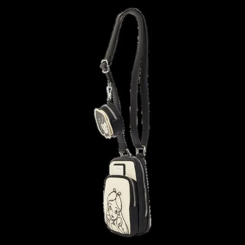 Bolsa de ombro adulta Alice no País das Maravilhas 19 cm preta 4/6