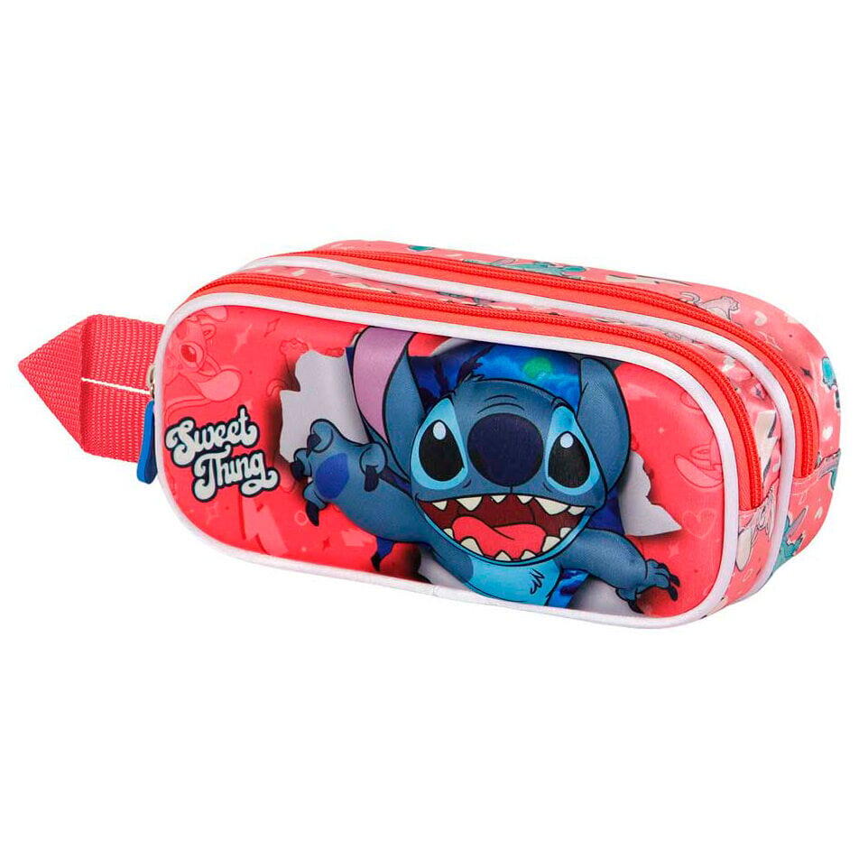 Trousse double Stitch 3D pour enfants avec 2 fermetures éclair, 22 x 9,5 x 8 cm 4/4