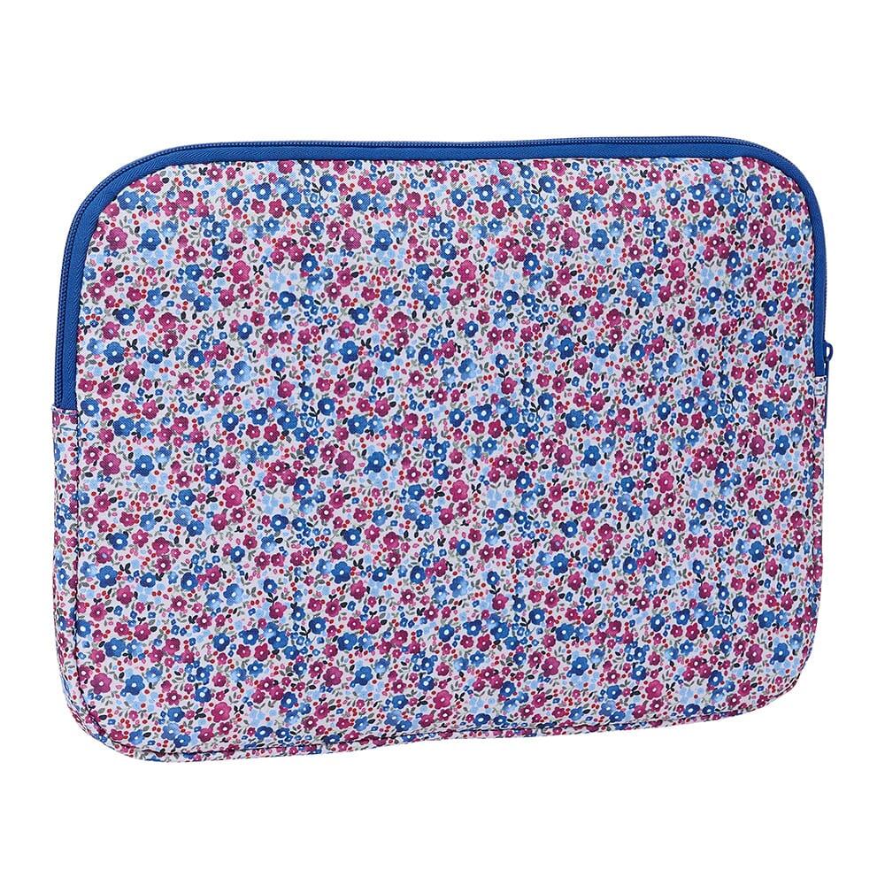 Capa portátil 14″ adulto Flores Coimbra de poliéster acolchoada azul 2/2