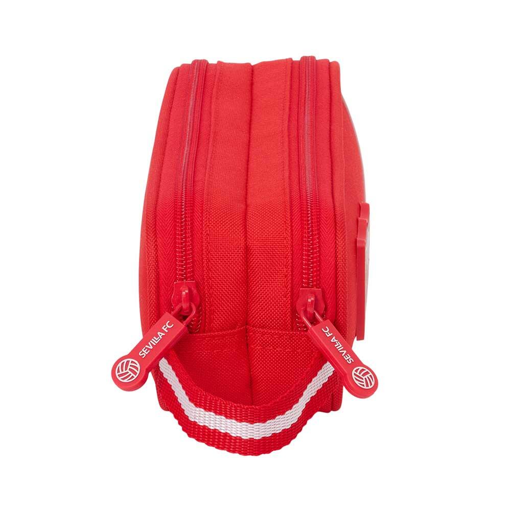 Trousse double pour enfants FC Séville, avec fermeture éclair et poignée, rouge 3/3