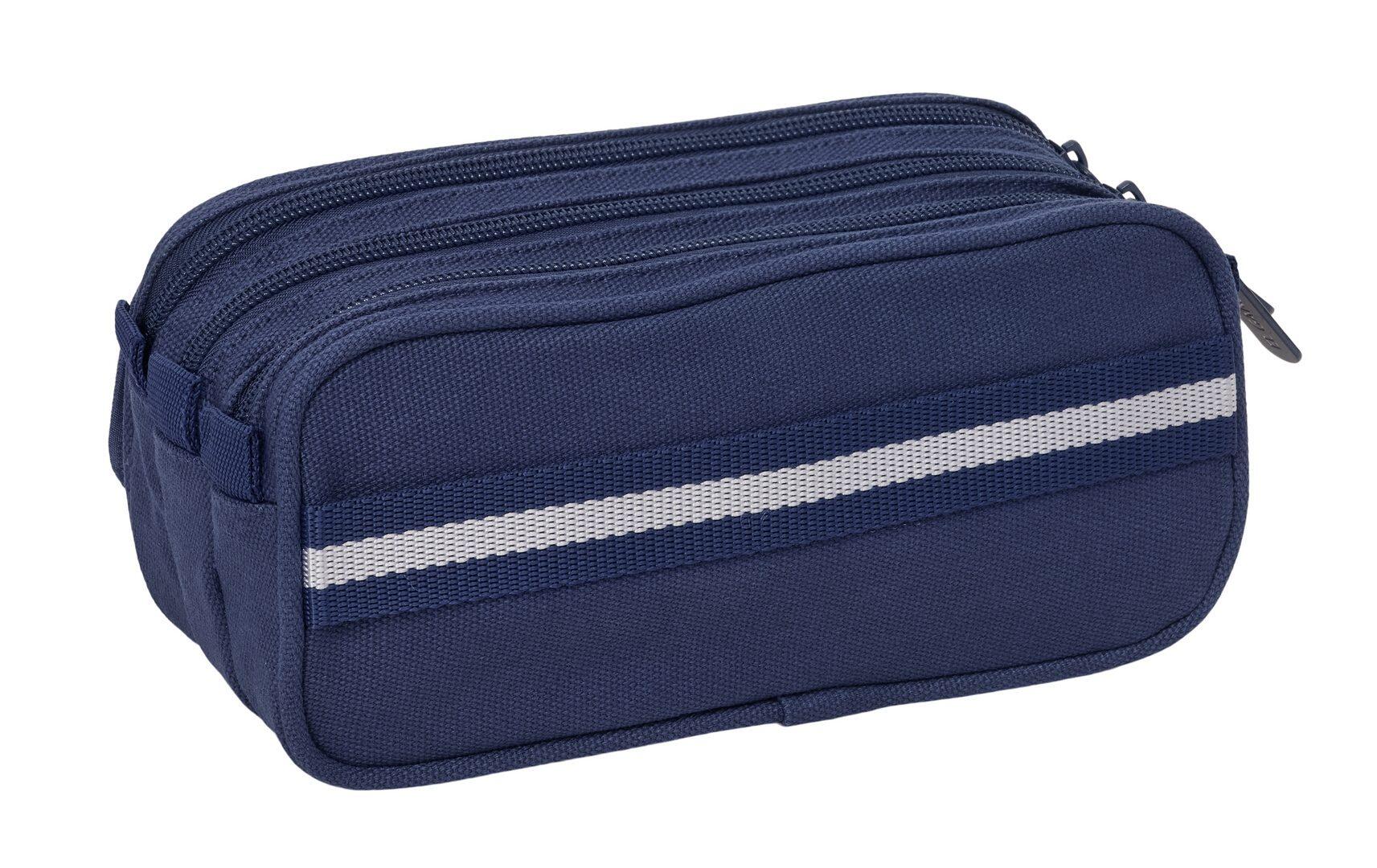 Astuccio triplo El Ganso Jeans per adulti con 3 cerniere, blu navy 2/4