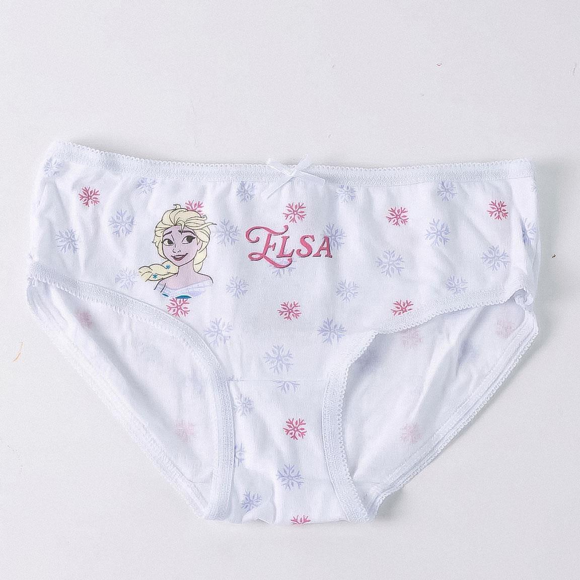 Conjunto de calcinhas Frozen de algodão para crianças com nécessaire de viagem 5/7