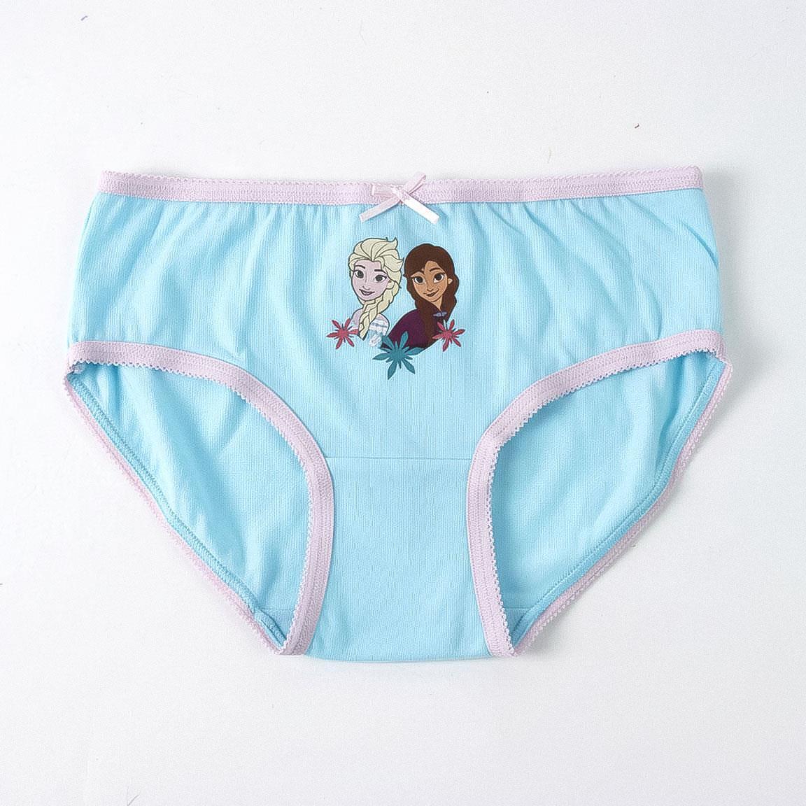 Conjunto de calcinhas Frozen de algodão para crianças com nécessaire de viagem 6/7