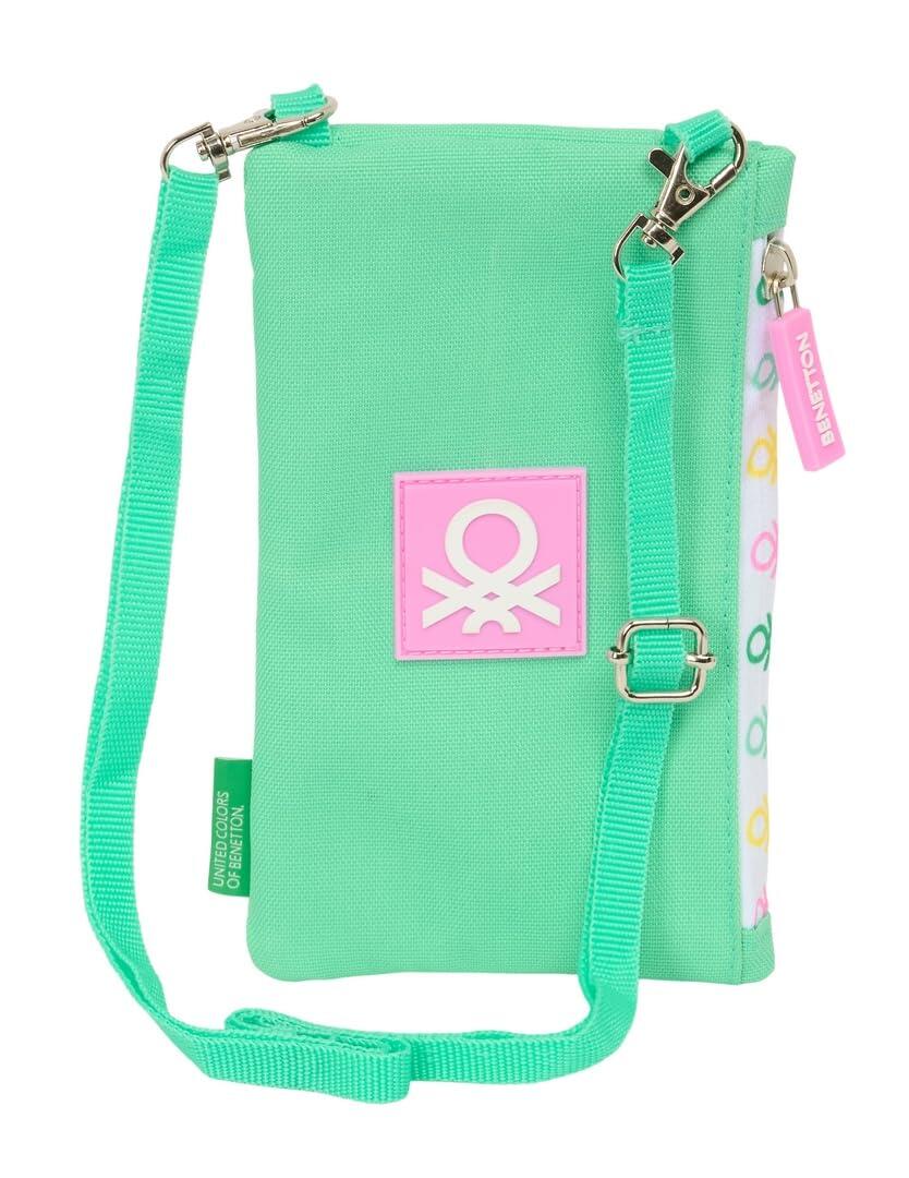 Portafoglio/custodia per cellulare Benetton Mint da adulto con cerniera verde 2/2