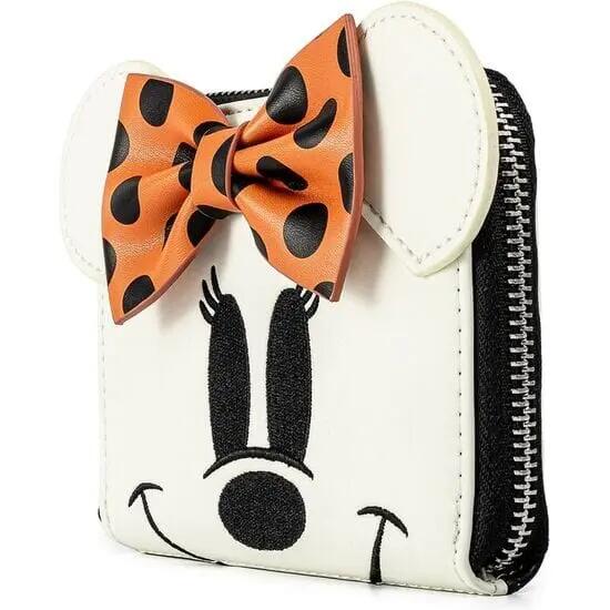 Portafoglio da adulto con cerniera a forma di fantasma di Minnie Mouse, 12x10 3/3