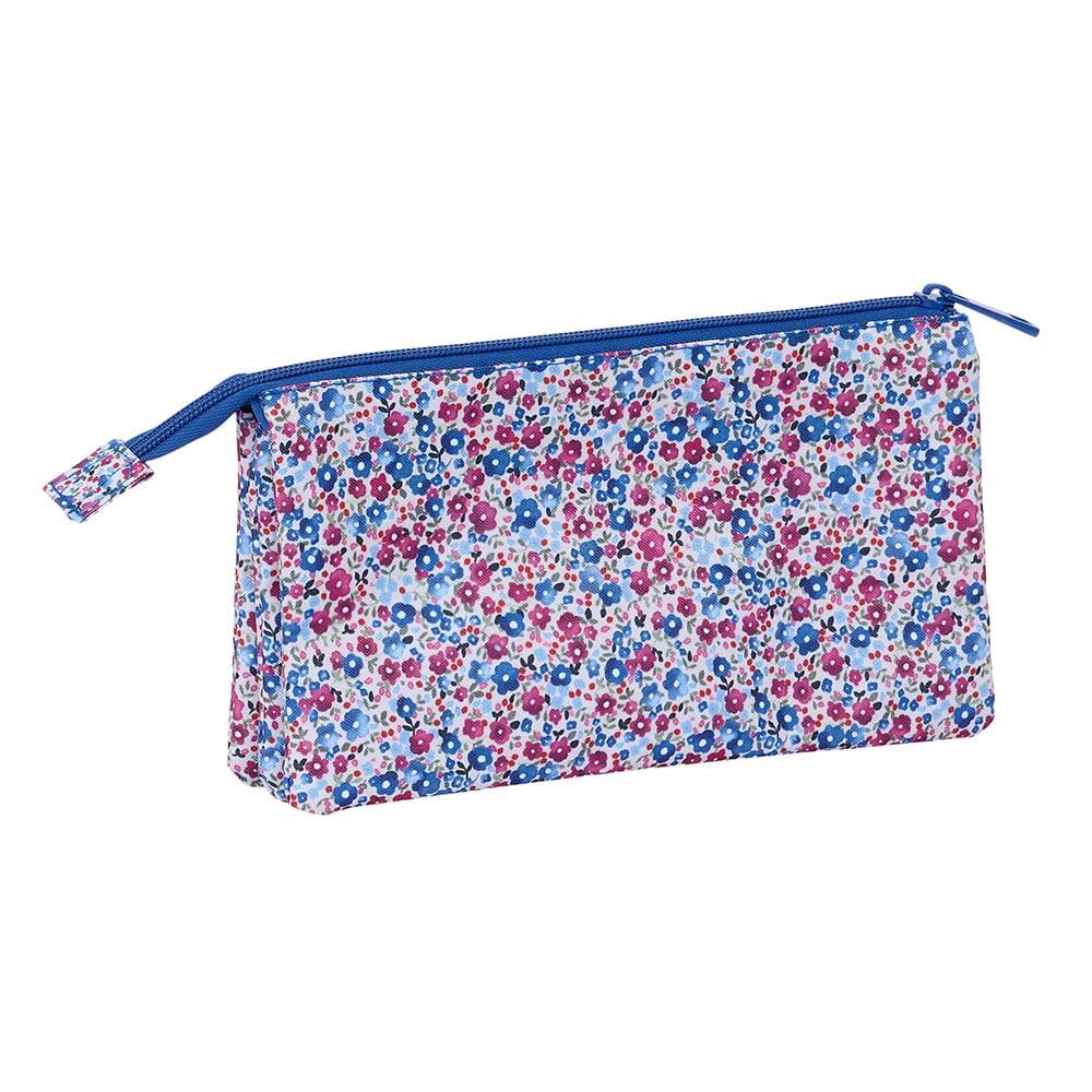 Trousse à crayons pour enfants Coimbra avec 3 fermetures éclair, bleue 2/3