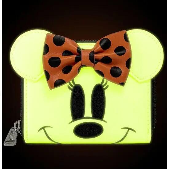 Portafoglio da adulto con cerniera a forma di fantasma di Minnie Mouse, 12x10 2/3
