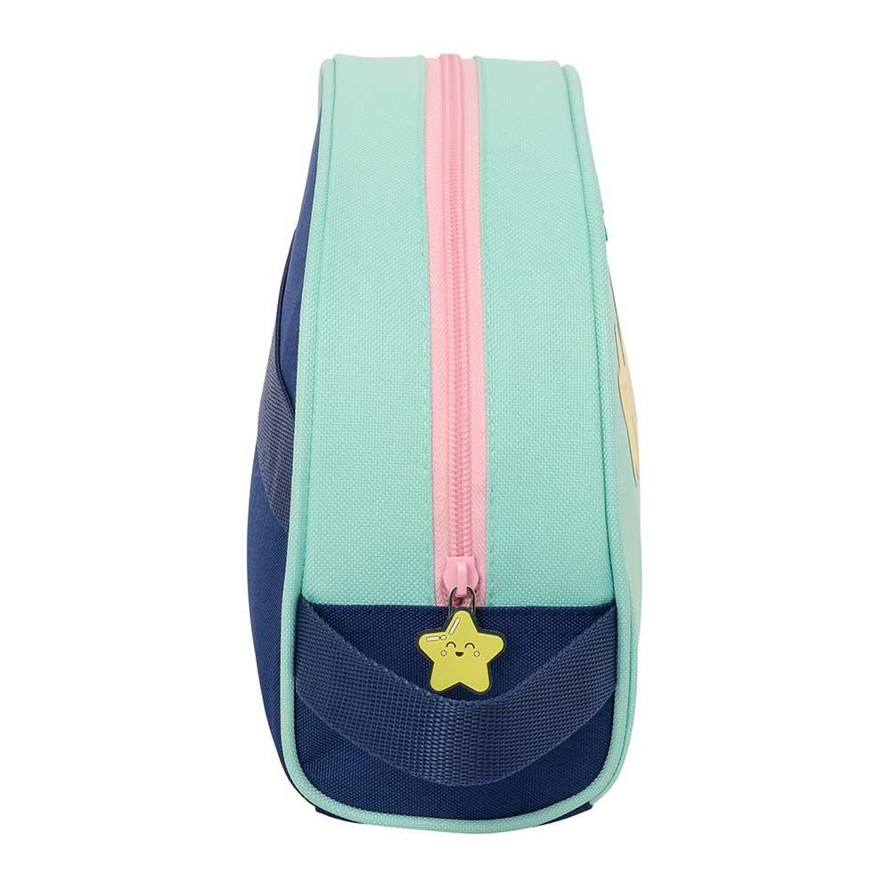Beauty case per bambini Mr. Wonderful Comic con cerniera e manico, rosa 3/4