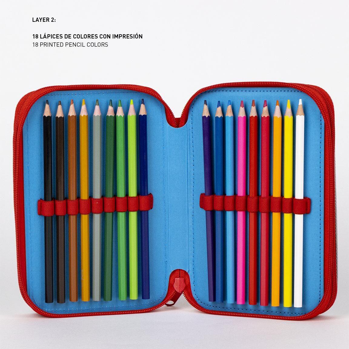 Trousse Avengers pour enfants avec accessoires et double fermeture éclair, 3 4/5