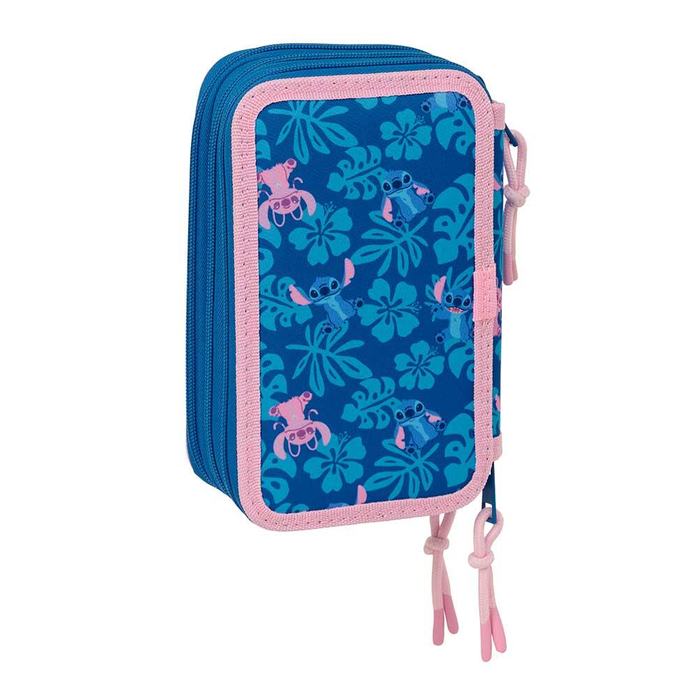 Astuccio triplo Stitch per bambini con 37 scomparti e scomparti, blu 2/6