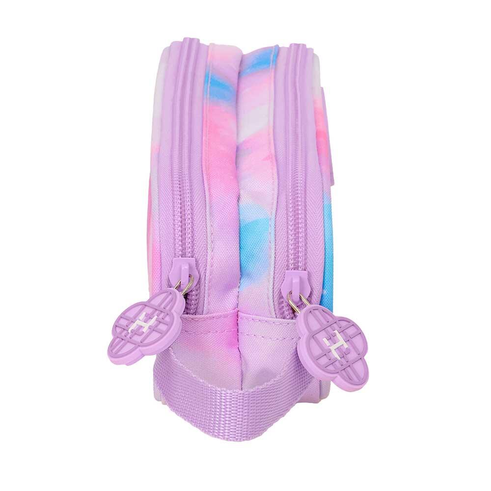 Estuche Portatodo Doble Infantil K-Pop Demon Hunters con Cremalleras Lila 3/3
