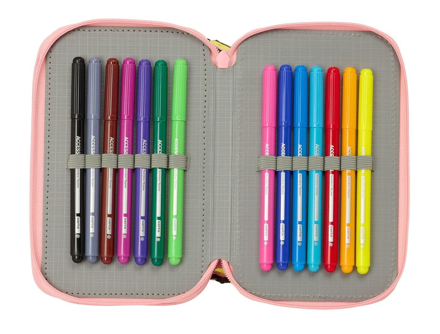 Astuccio doppio Monster High per bambini con 28 pezzi e cerniera nera 6/6
