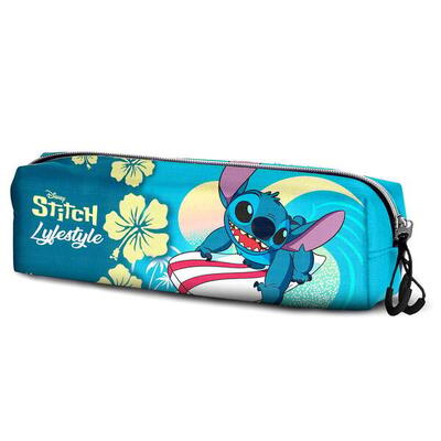 Astuccio doppio Stitch per bambini con 2 cerniere rosa e blu