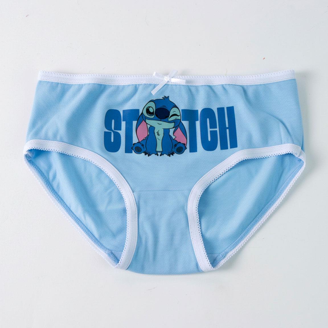 Conjunto de calcinhas infantis Stitch de algodão com nécessaire transparente 3/7