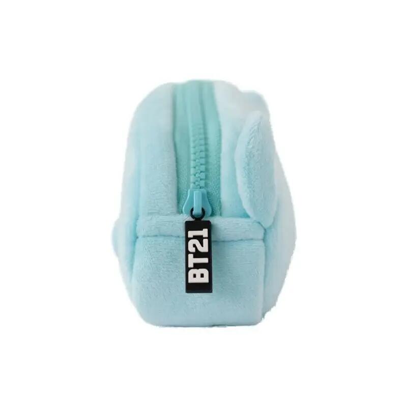 Estuche Portatodo Infantil BT21 Koya de Felpa con Cremallera 20 cm Azul Claro 3/4