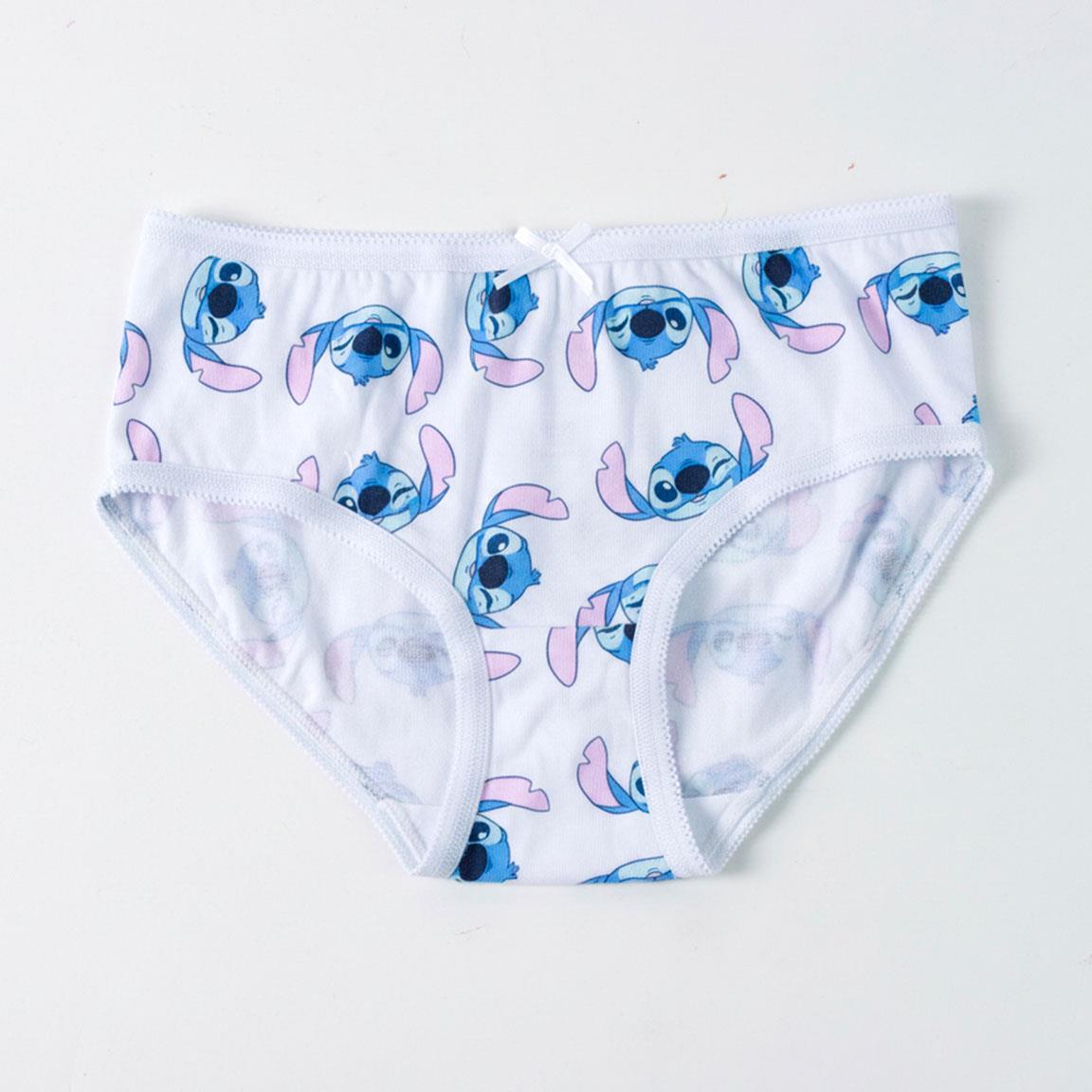 Conjunto de calcinhas infantis Stitch de algodão com nécessaire transparente 2/7