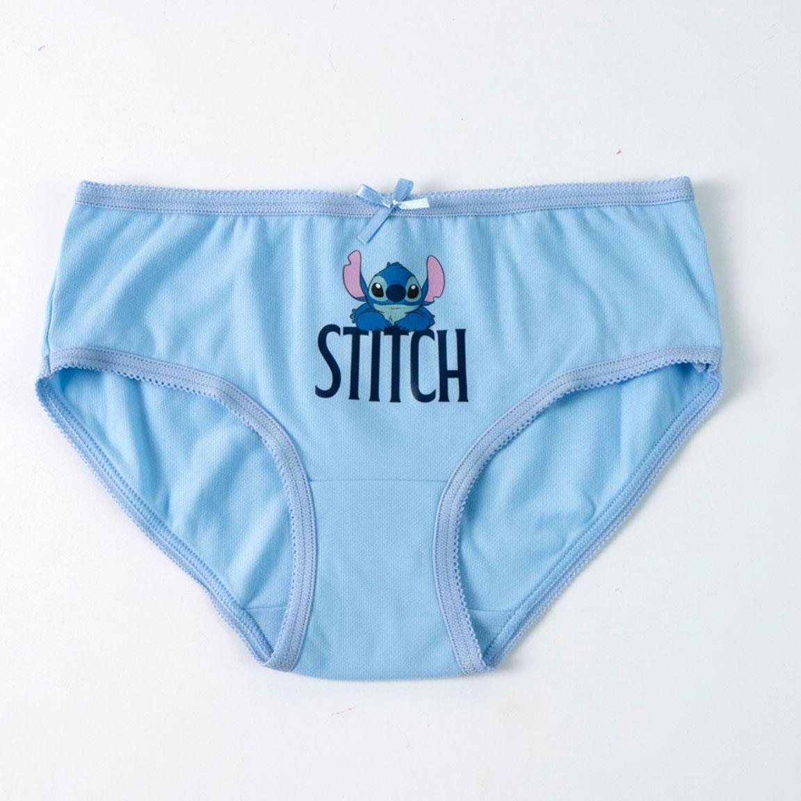 Conjunto de calcinhas infantis Stitch de algodão com nécessaire transparente 5/7