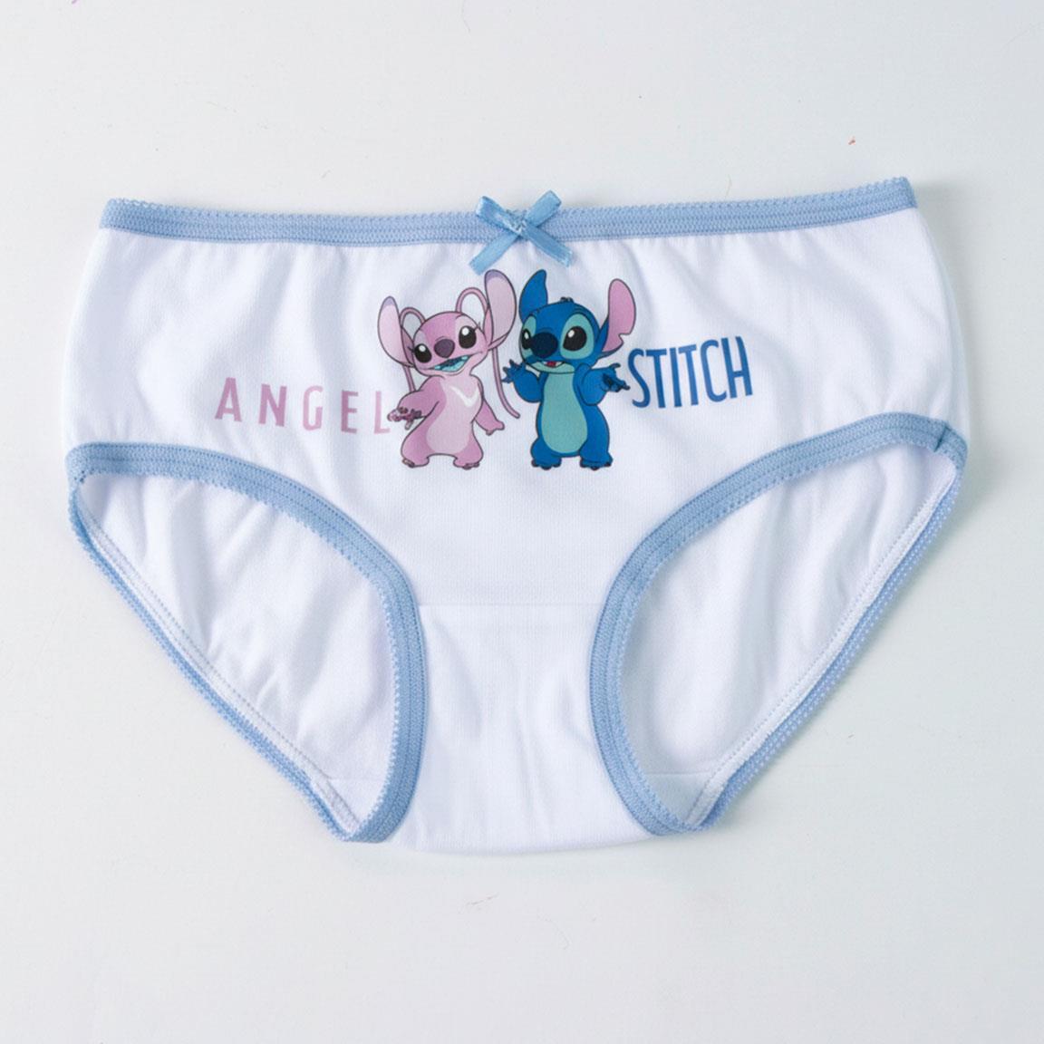 Conjunto de calcinhas infantis Stitch de algodão com nécessaire transparente 4/7