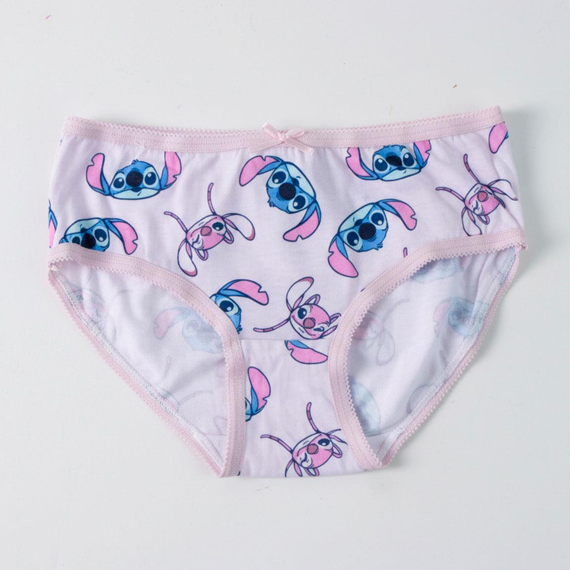 Conjunto de calcinhas infantis Stitch de algodão com nécessaire transparente 6/7