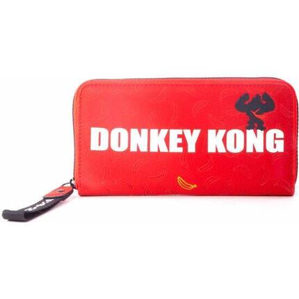 Donkey Kong Geldbörse für Erwachsene aus PU und Polyester mit rotem