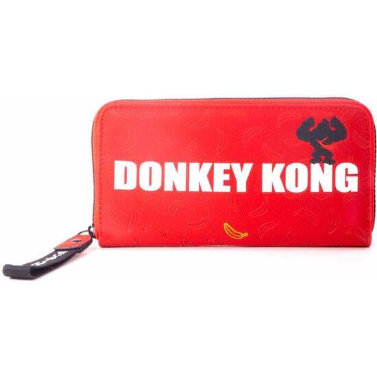 Donkey Kong Geldbörse für Erwachsene aus PU und Polyester mit rotem