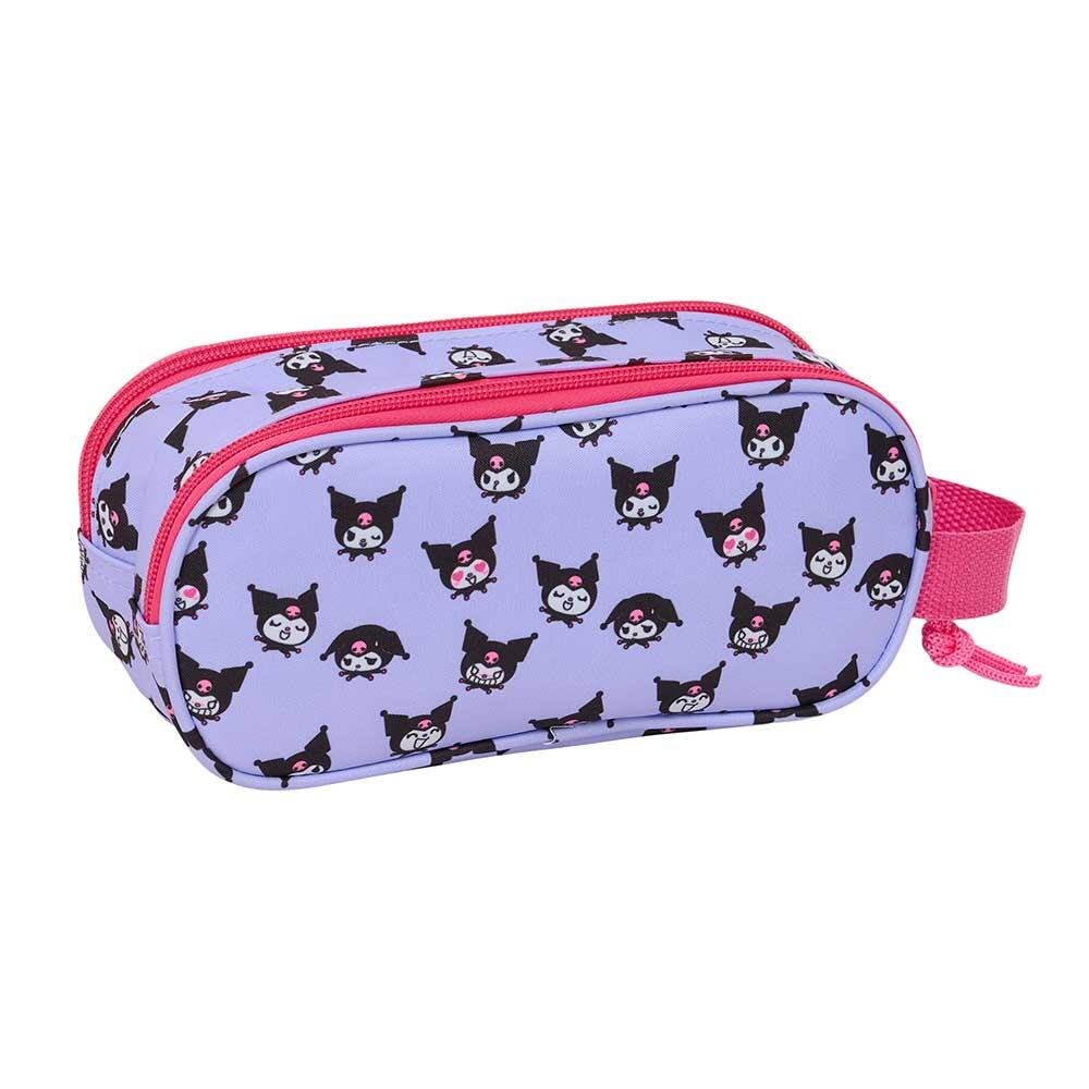 Trousse double Kuromi 3D pour enfants, avec 2 fermetures éclair et une poignée 2/3