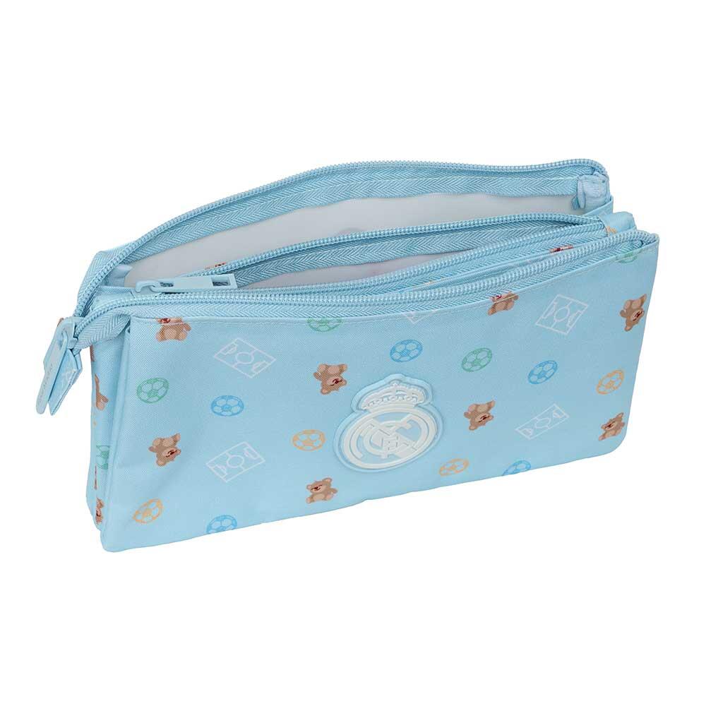 Astuccio triplo per bambini del Real Madrid con 3 cerniere, azzurro. 3/3